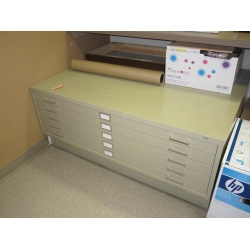Map Cabinet, 5 Drawer, and base, Work surface Tan